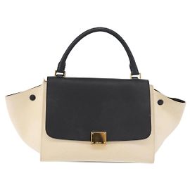 Céline Celine Trapeze Leather with Canvas Medium