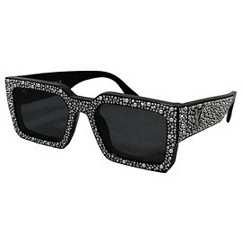 Louis Vuitton Óculos de Sol Quadrados Pérolas e Strass SS24