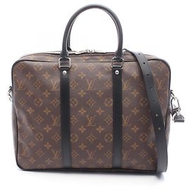 Mala de mão e pasta 2-Way Louis Vuitton PDV PM Monogram Macassar