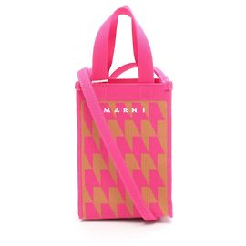 MARNI Nano Shopping Bag in Houndstooth Pattern