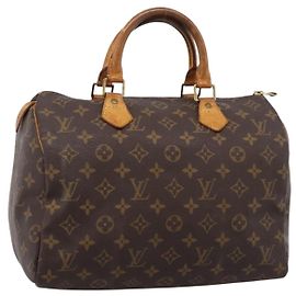 Borsa a mano LOUIS VUITTON Monogram Speedy 30 M41526 LV Auth 205078