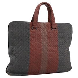Borsa BOTTEGA VENETA INTRECCIATO in pelle marrone autentica 204748