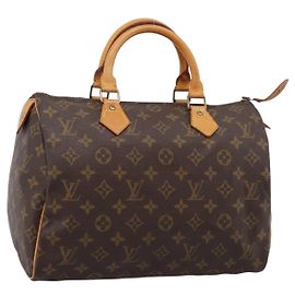 LOUIS VUITTON Monogram Speedy 30 Hand Bag M41526 LV Auth 201358