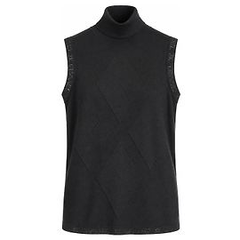 Chanel Sport Suéter sem mangas de lã com detalhe de logo Outono 2007