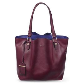 Tod's Bolso Tote Flower de piel borgoña