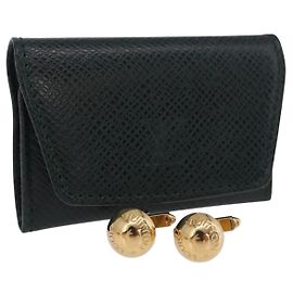 LOUIS VUITTON Taiga Buton de Manchette Cuffs Epicea LV Auth BA15690