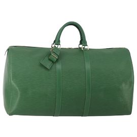 LOUIS VUITTON Epi Keepall 55 Boston Bag Green M42954 LV Auth 202476A