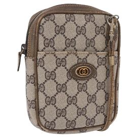Borsa a tracolla GUCCI GG Supreme PVC Beige Gold 001 23 151 Auth 202680