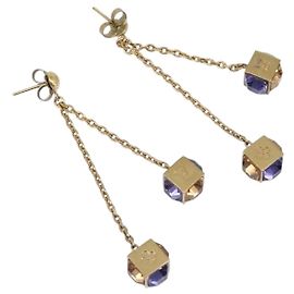 LOUIS VUITTON Pandan Gambling Pierce Metal Gold M66059 LV Auth 203318