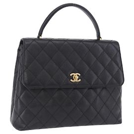 Borsa CHANEL Matelasse Pelle Caviar Nera con dettagli dorati CC Auth ka6241V