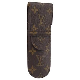LOUIS VUITTON Monogram Etui Stylo Pen Case M62990 LV Auth BA15503