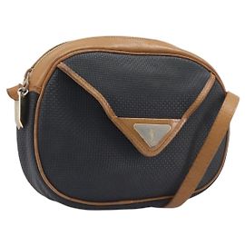 Autre Marque Borsa a tracolla SAINT LAURENT PVC Canvas Black Gold Auth 203496
