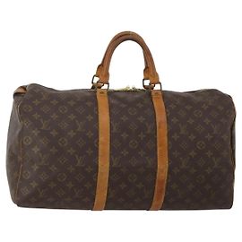 LOUIS VUITTON Monogram Keepall 50 Boston Bag M41426 LV Auth 202283A