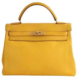 Hermès Sac à main Kelly 32 jaune