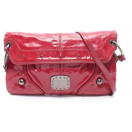 Borsa Burberry in pelle verniciata rossa