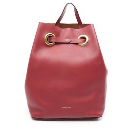 Zaino/Borsa Burberry in pelle rossa con coulisse