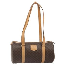 Céline Celine Vintage Barrel Macadam Canvas & Leather