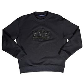 Louis Vuitton Schwarzes Sweatshirt mit Kristall-Patch