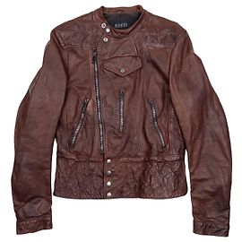 Gucci 2010s von Frida Giannini gesteppte Leder Cafe Racer Bikerjacke