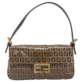 Borsa Fendi Mamma Baguette Zucca in pelle verniciata medium