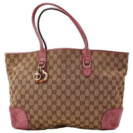 Gucci Borsa Tote Tela Monogramma GG Pelle Rosa