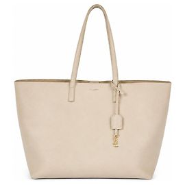 Autre Marque Borsa Saint Laurent Shopper in pelle beige