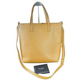 Autre Marque Saint Laurent Shopper Borsa in Pelle Caramello