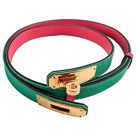 Hermès Kelly 18 Pelle & Toile Officier e Pelle Epsom. Cintura sottile fino a 95 Bicolor