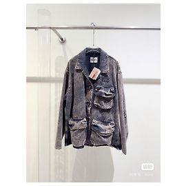 Miu Miu Jacke aus lila Distressed Denim