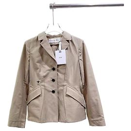 Autre Marque Chaqueta Dior Beige de Algodón con Bordado de Abeja Talla 34