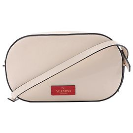 Borsa a tracolla in pelle Valentino Garavani V logo in Pink
