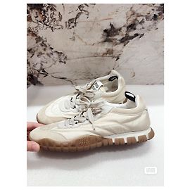 Baskets Miu Miu en cuir blanc