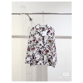 Autre Marque Camicia Dior in seta con stampa floreale multicolore