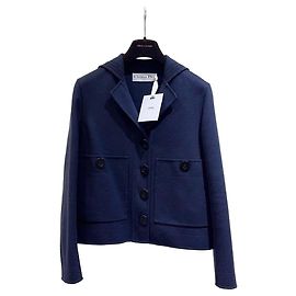 Autre Marque Dior Jacke aus Wolle Navy Matrosenkragen Größe 36