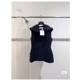 Autre Marque Dior Oberteil aus Seide schwarz Größe 36