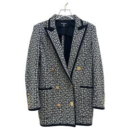 Balmain PB Labyrinth Monogram Blazer Sz.36 Gebraucht