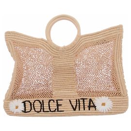Autre Marque Borsa tote in rafia Dolce Vita