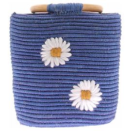 Autre Marque Pequena mala de ráfia azul