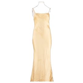 Vestido de seda amarillo Reformation