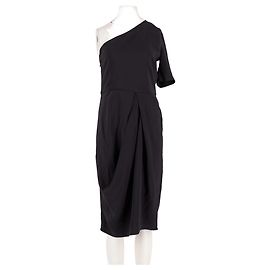 Vestido midi de viscosa negro Tiffany & Co