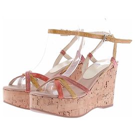 Sandali con zeppa Prada beige sintetici 37