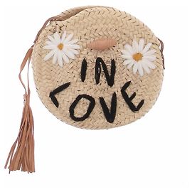 Autre Marque Borsa in rafia "In Love"