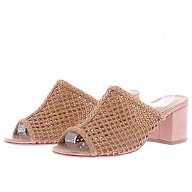 Sandali Schutz in rafia beige