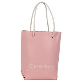 Bolso de mano CHANEL de piel rosa CC