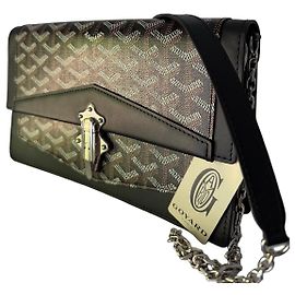 Borsa a tracolla Goyard in tela Goyardine e pelle