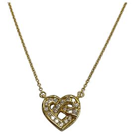 Autre Marque Tiffany & Co. Halskette aus Gelbgold mit Diamant-Herz-Motiv