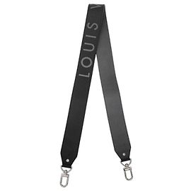 Correa de hombro de cuero negro/gris Louis Vuitton