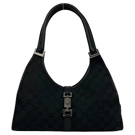Borsa Gucci Jackie nera in pelle e tela