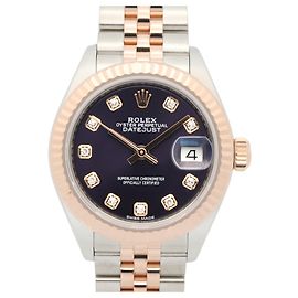 Rolex Datejust Armbanduhr aus 18K Roségold und Edelstahl