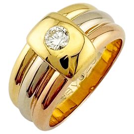 Anillo Alianza Cartier Tres Colores con Diamantes